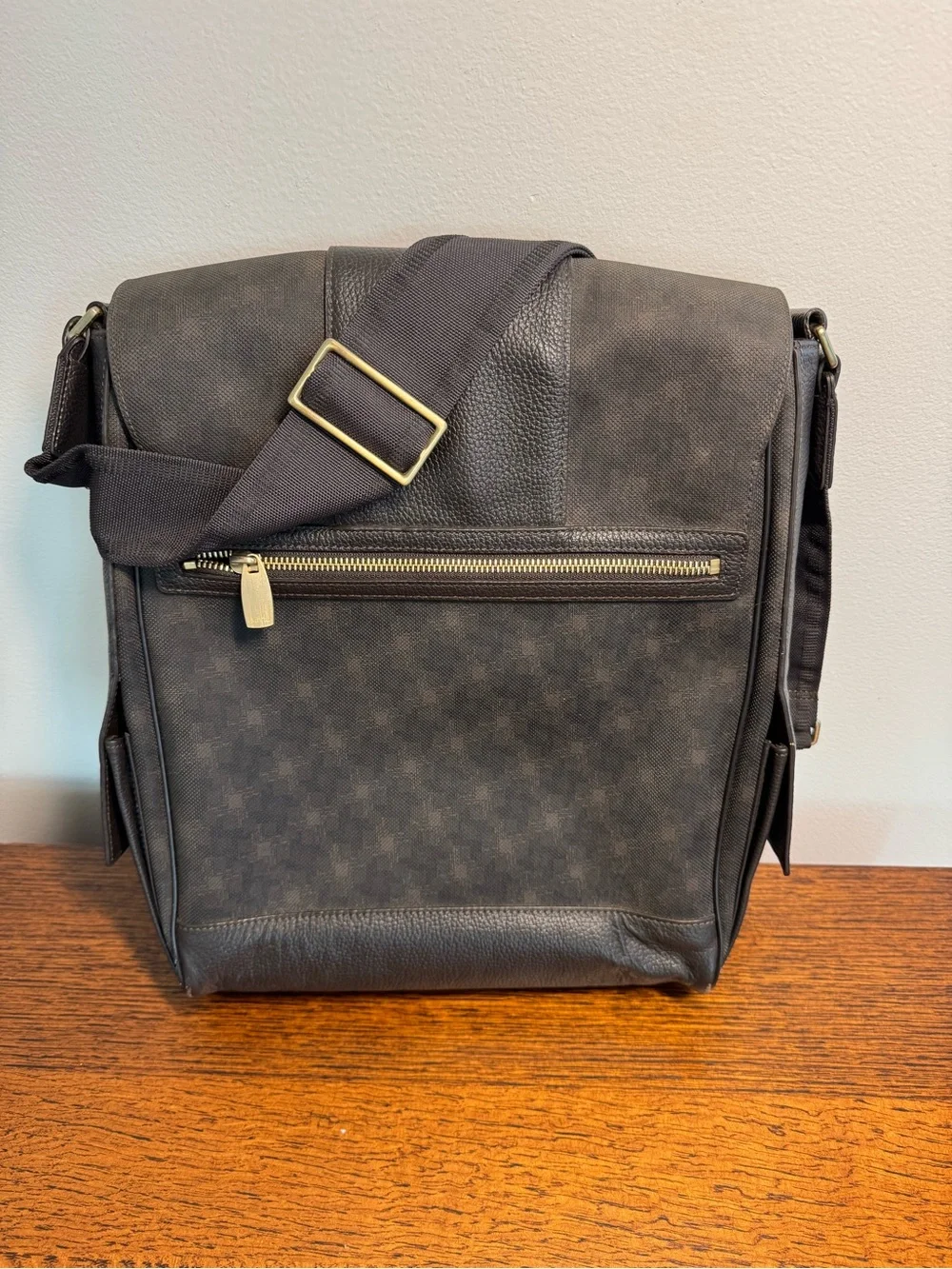 Dunhill Canvas and Leather Messenger Bag